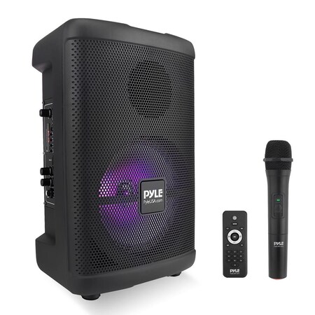 Pyle 8 in Wireless Portable PA Speaker - Portable PA & Karaoke Party Audio Speaker with Built-in Rechargea PPHP874B